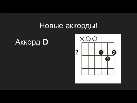 Новые аккорды! Аккорд D