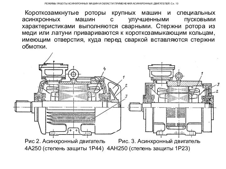 РЕЖИМЫ РАБОТЫ АСИНХРОННЫХ МАШИН И ОБЛАСТИ ПРИМЕНЕНИЯ АСИНХРОННЫХ ДВИГАТЕЛЕЙ. Сл.