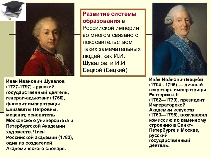 Ива́н Ива́нович Бецко́й (1704 - 1795) — личный секретарь императрицы