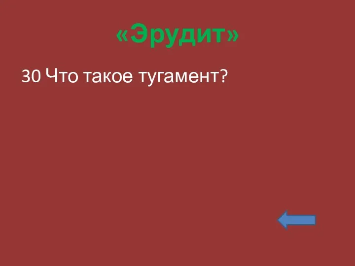 «Эрудит» 30 Что такое тугамент?