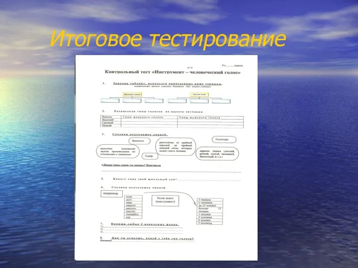 Итоговое тестирование