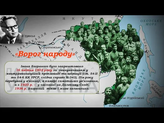 Івана Багряного було заарештовано 16 квітня 1932 року за звинуваченням