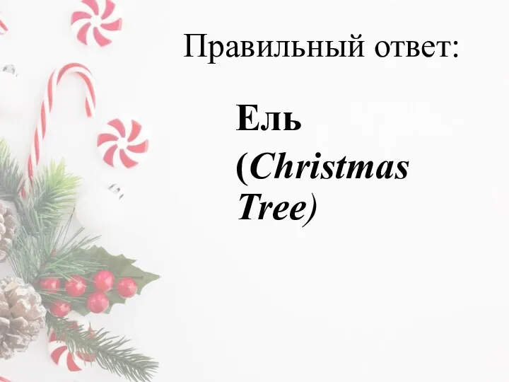Правильный ответ: Ель (Christmas Tree)