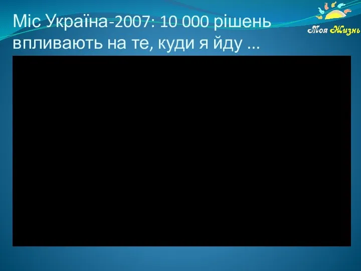 Міс Україна-2007: 10 000 рішень впливають на те, куди я йду ...