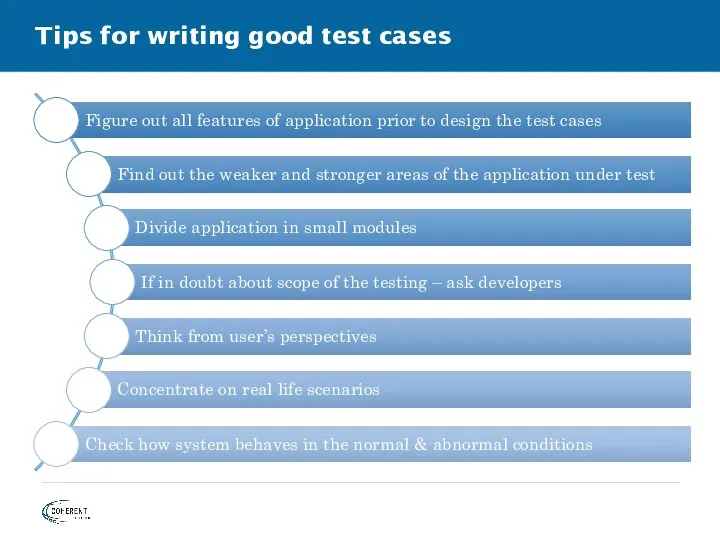 Tips for writing good test cases