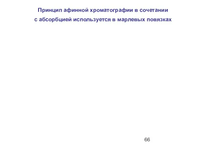 Принцип афинной хроматографии в сочетании с абсорбцией используется в марлевых повязках