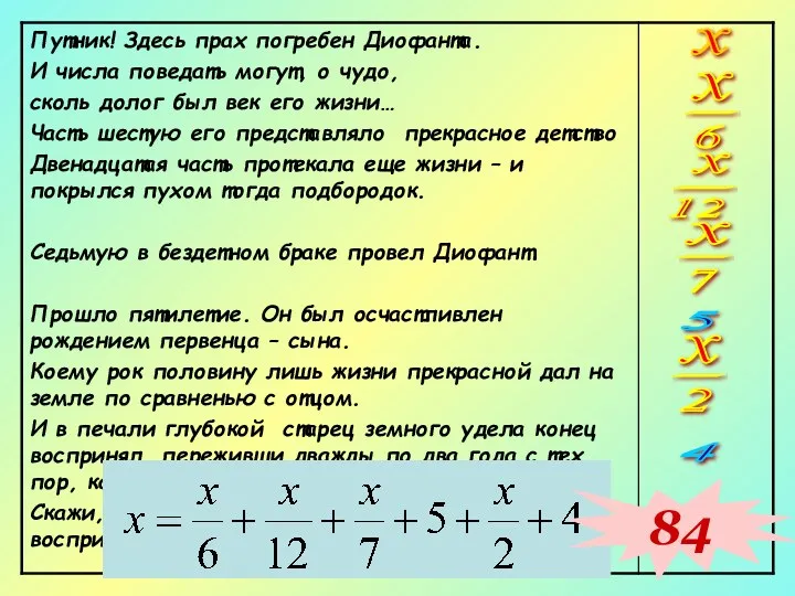 х х 6 - х 12 - х 7 - 5 х 2 - 4 84