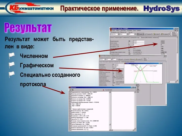 Практическое применение. Результат Результат Результат может быть представ-лен в виде: