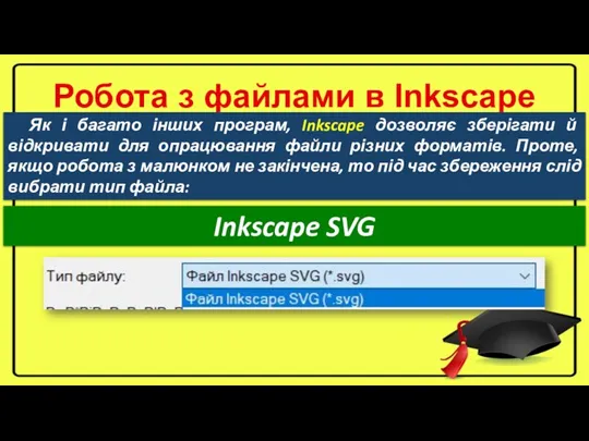 Робота з файлами в Inkscape Як і багато інших програм,