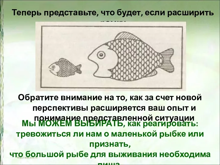 Теперь представьте, что будет, если расширить рамку. Обратите внимание на то, как за