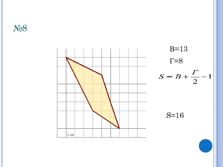 №8 В=13 Г=8 S=16