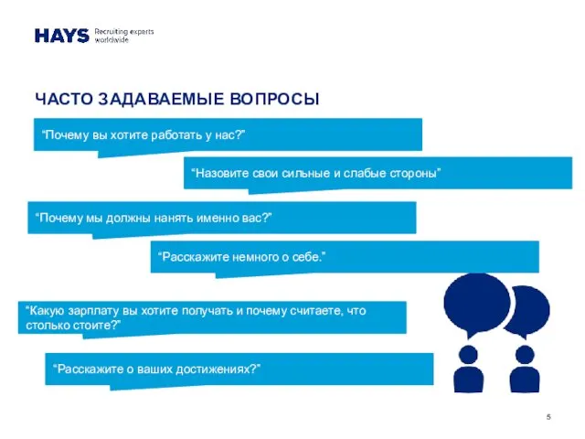 ЧАСТО ЗАДАВАЕМЫЕ ВОПРОСЫ “Почему вы хотите работать у нас?” “Назовите