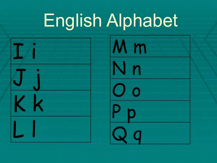 English Alphabet