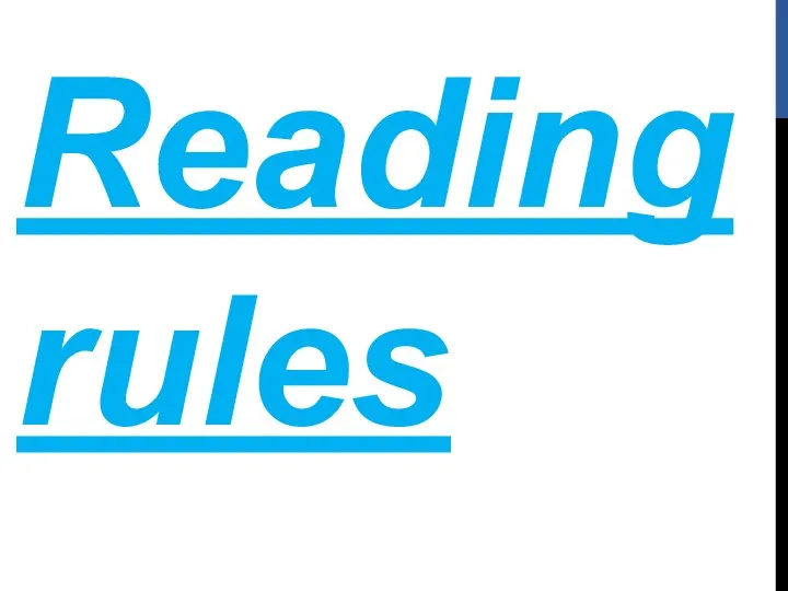 Reading rules