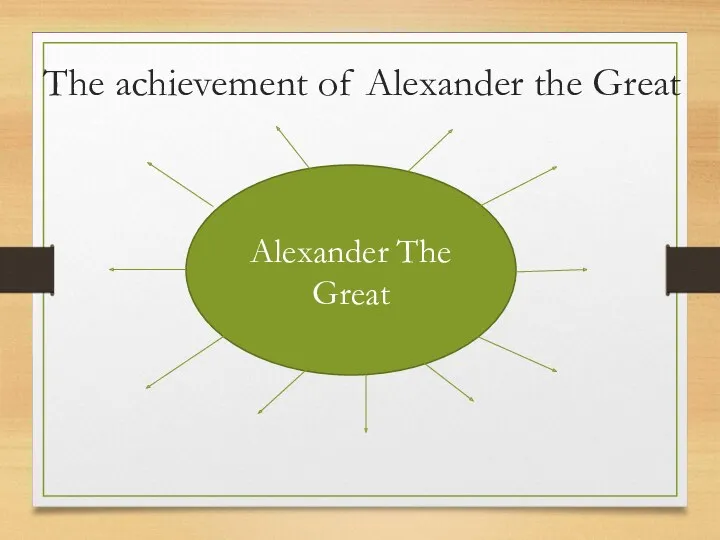 The achievement of Alexander the Great Alexander The Great