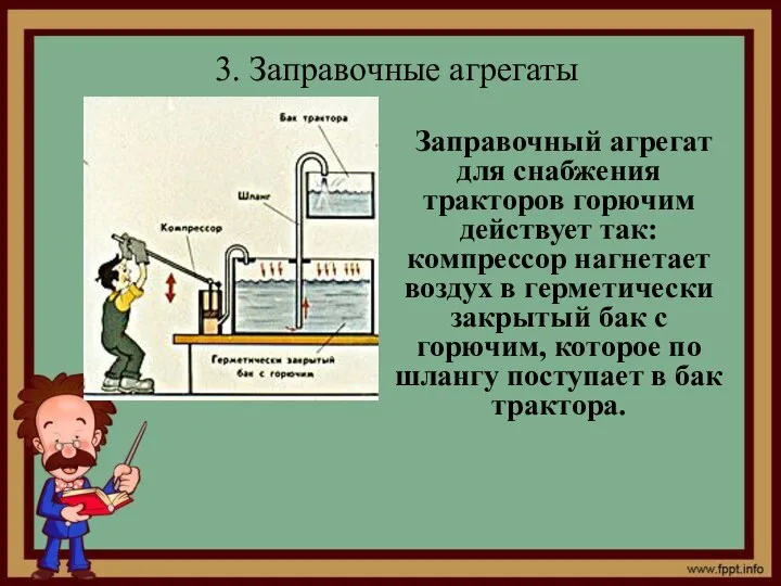 3. Заправочные агрегаты Заправочный агрегат для снабжения тракторов горючим действует