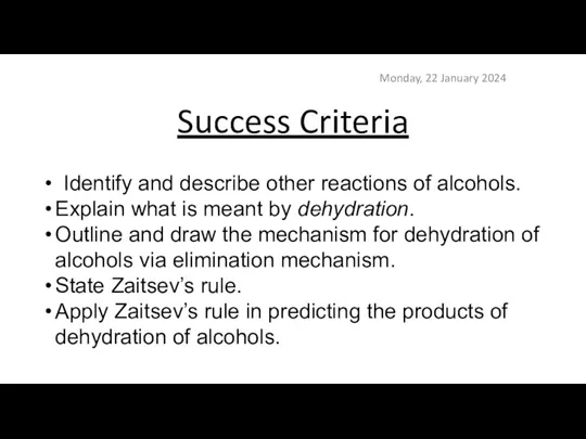 Success Criteria Monday, 22 January 2024 Identify and describe other