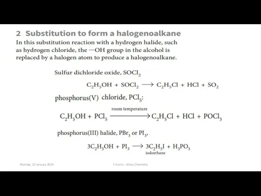 Monday, 22 January 2024 C Harris - Allery Chemistry