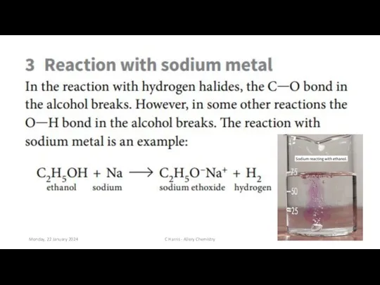 Monday, 22 January 2024 C Harris - Allery Chemistry