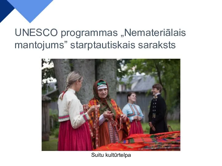 Suitu kultūrtelpa UNESCO programmas „Nemateriālais mantojums” starptautiskais saraksts