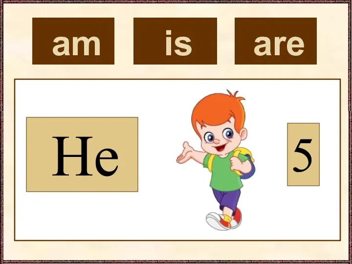 am He 5 is are