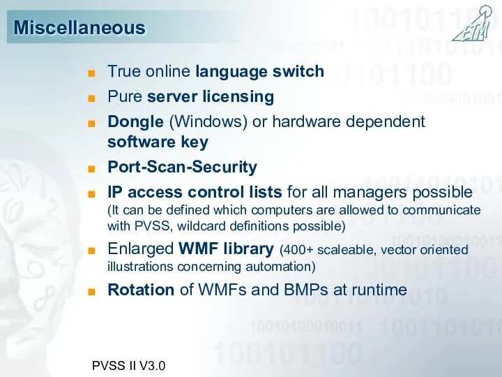 PVSS II V3.0 Miscellaneous True online language switch Pure server