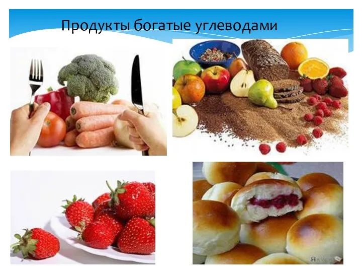 Продукты богатые углеводами