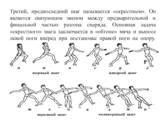 Третий, предпоследний шаг называется «скрестным». Он является связующим звеном между