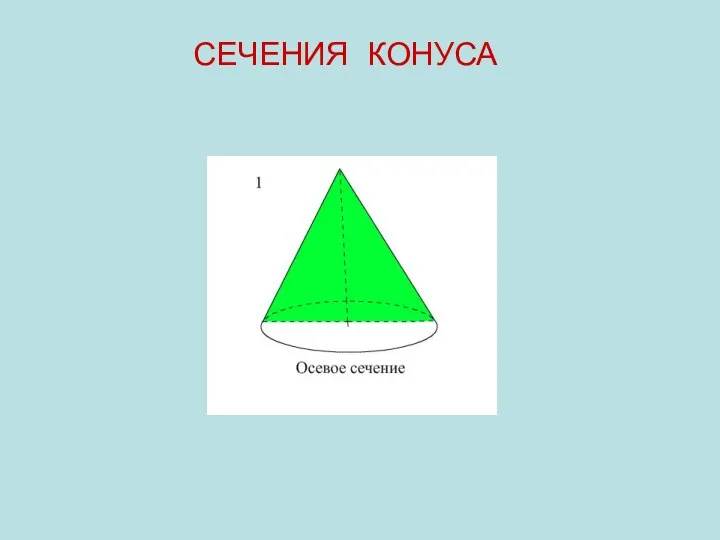 СЕЧЕНИЯ КОНУСА