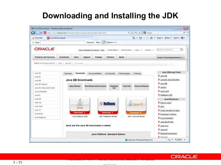 Downloading and Installing the JDK