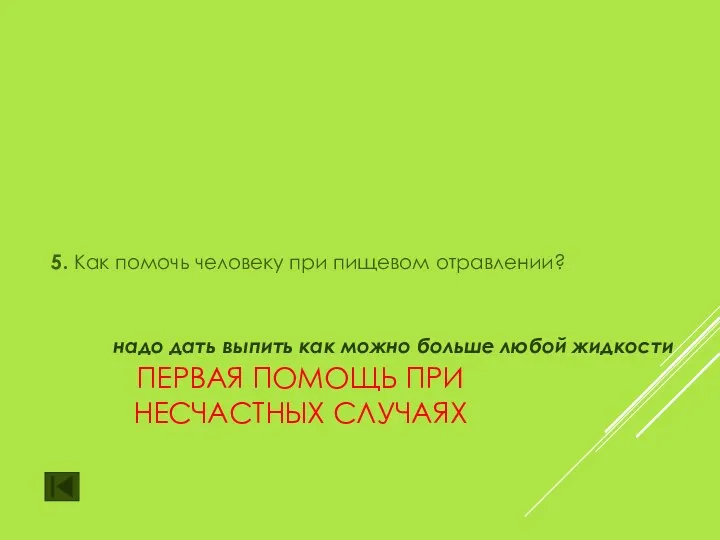 ПЕРВАЯ ПОМОЩЬ ПРИ НЕСЧАСТНЫХ СЛУЧАЯХ 5. Как помочь человеку при