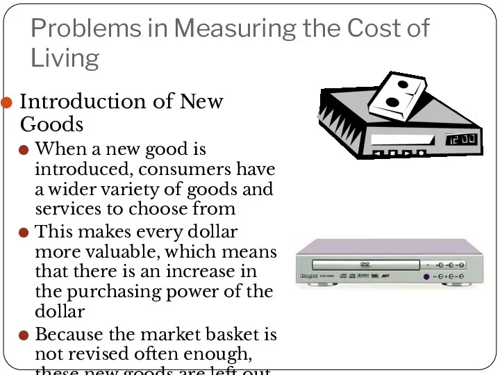 Problems in Measuring the Cost of Living Introduction of New