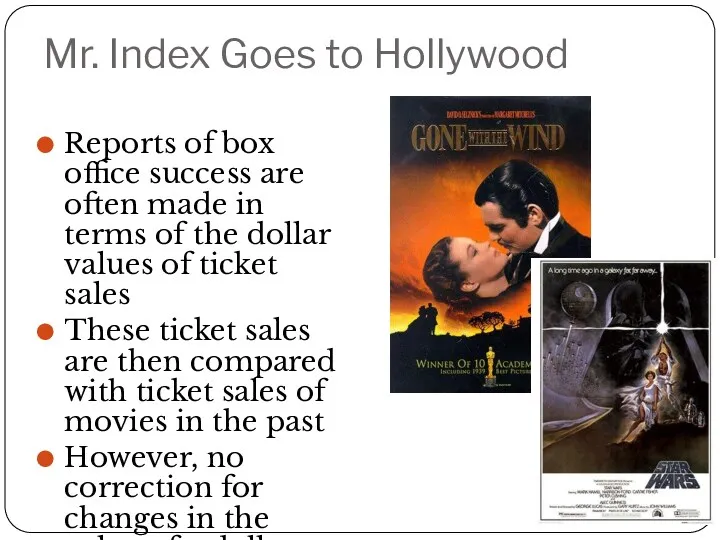 Mr. Index Goes to Hollywood Reports of box office success