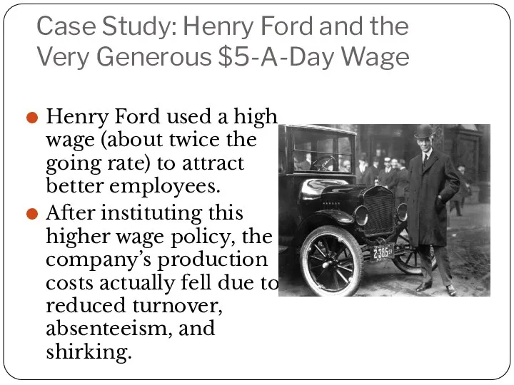 Case Study: Henry Ford and the Very Generous $5-A-Day Wage