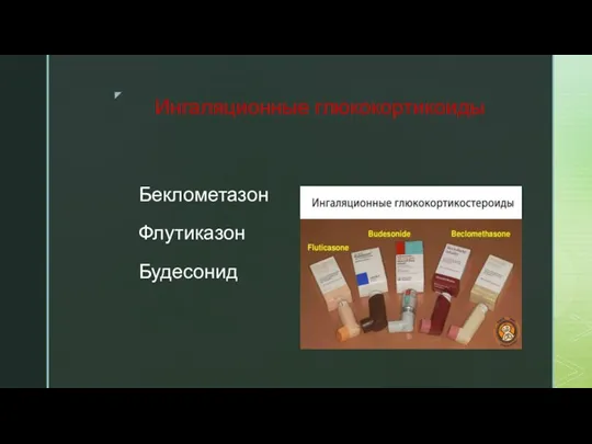 Ингаляционные глюкокортикоиды Беклометазон Флутиказон Будесонид