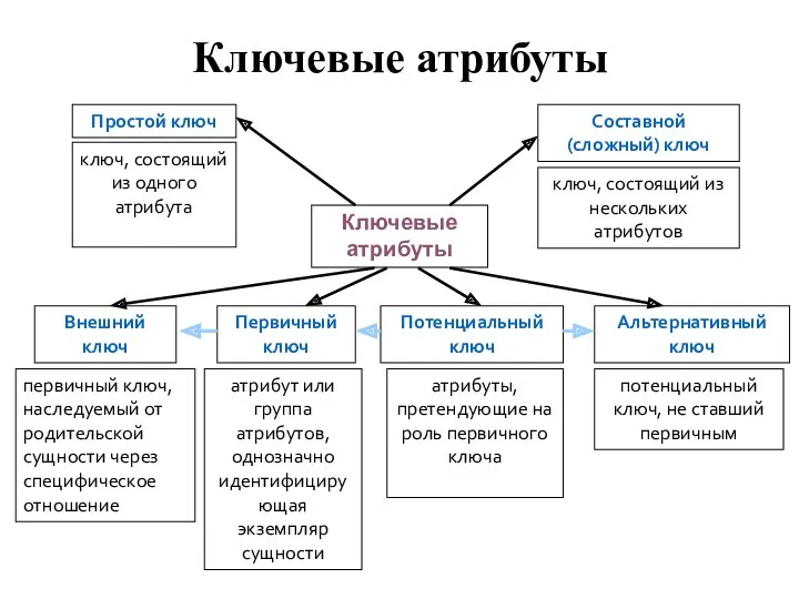 Ключевые атрибуты Ключевые атрибуты