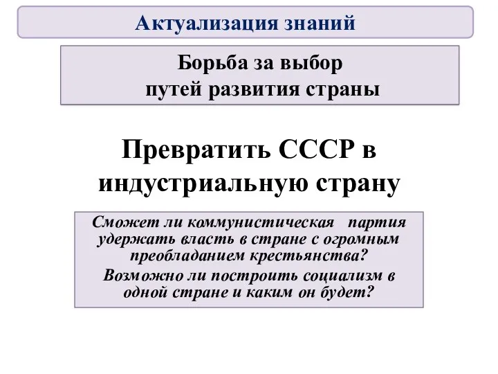 Превратить СССР в индустриальную страну Сможет ли коммунистическая партия удержать