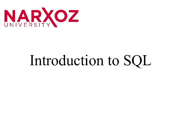 Introduction to SQL (Lecture № 1)