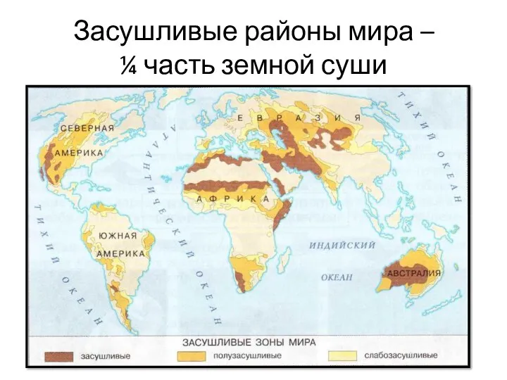 Засушливые районы мира – ¼ часть земной суши