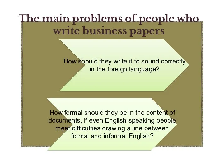 The main problems of people who write business papers