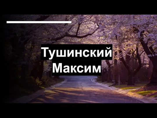 Тушинский Максим