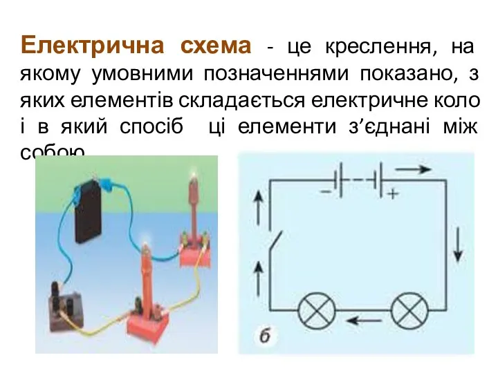 Електрична схема - це креслення, на якому умовними позначеннями показано,