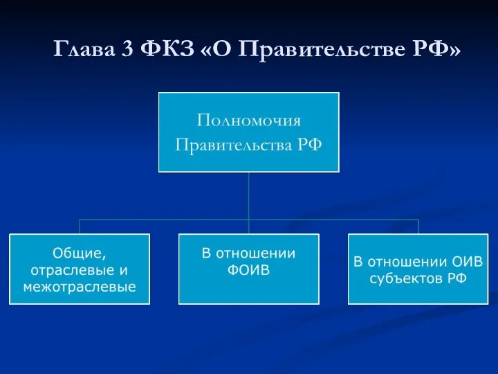 Глава 3 ФКЗ «О Правительстве РФ»