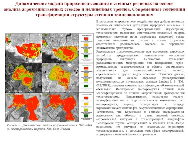 Динамические модели природопользования в степных регионах на основе анализа агрохозяйственных