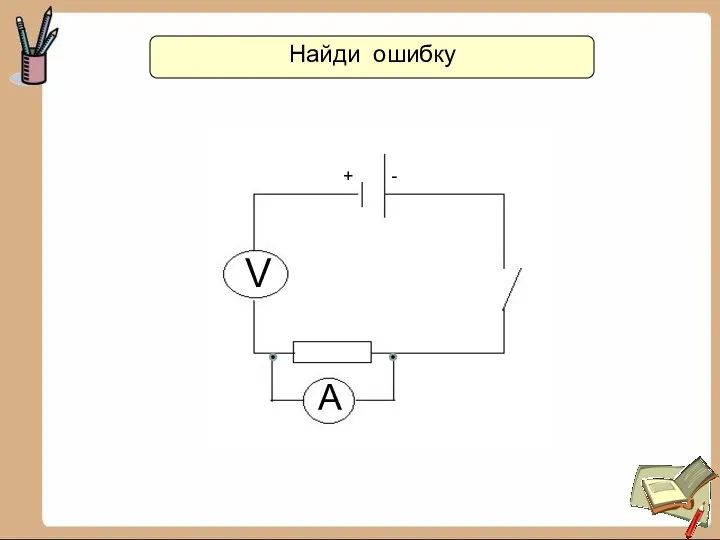 Найди ошибку Найди ошибку V A + -