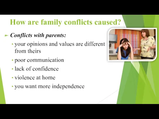 How are family conflicts caused? Conflicts with parents: your opinions