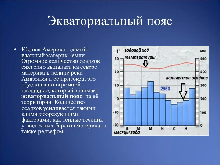 Экваториальный пояс Южная Америка - самый влажный материк Земли. Огромное