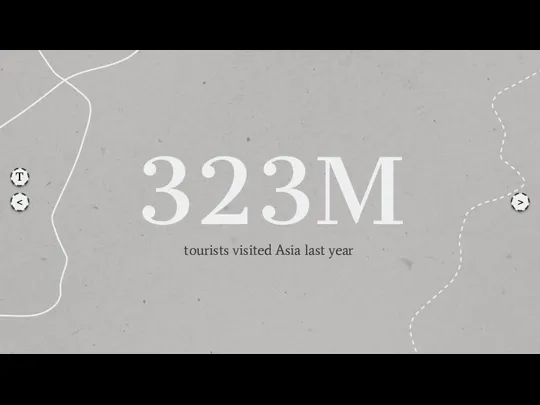 323M tourists visited Asia last year > T
