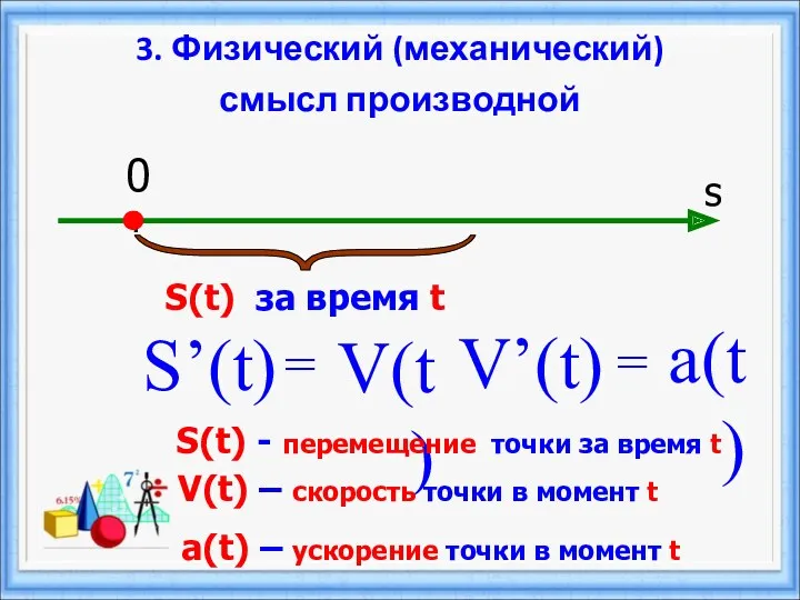 3. Физический (механический) смысл производной