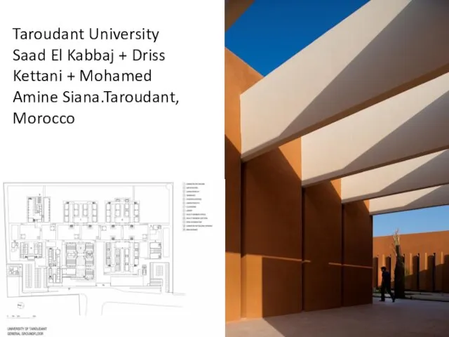 Taroudant University Saad El Kabbaj + Driss Kettani + Mohamed Amine Siana.Taroudant, Morocco